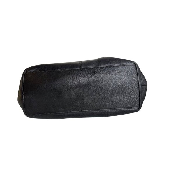 Coach Carly Tote Bag Soft Black Pebbled Leather Tote Purple Interior F16174 - Picture 8 of 15